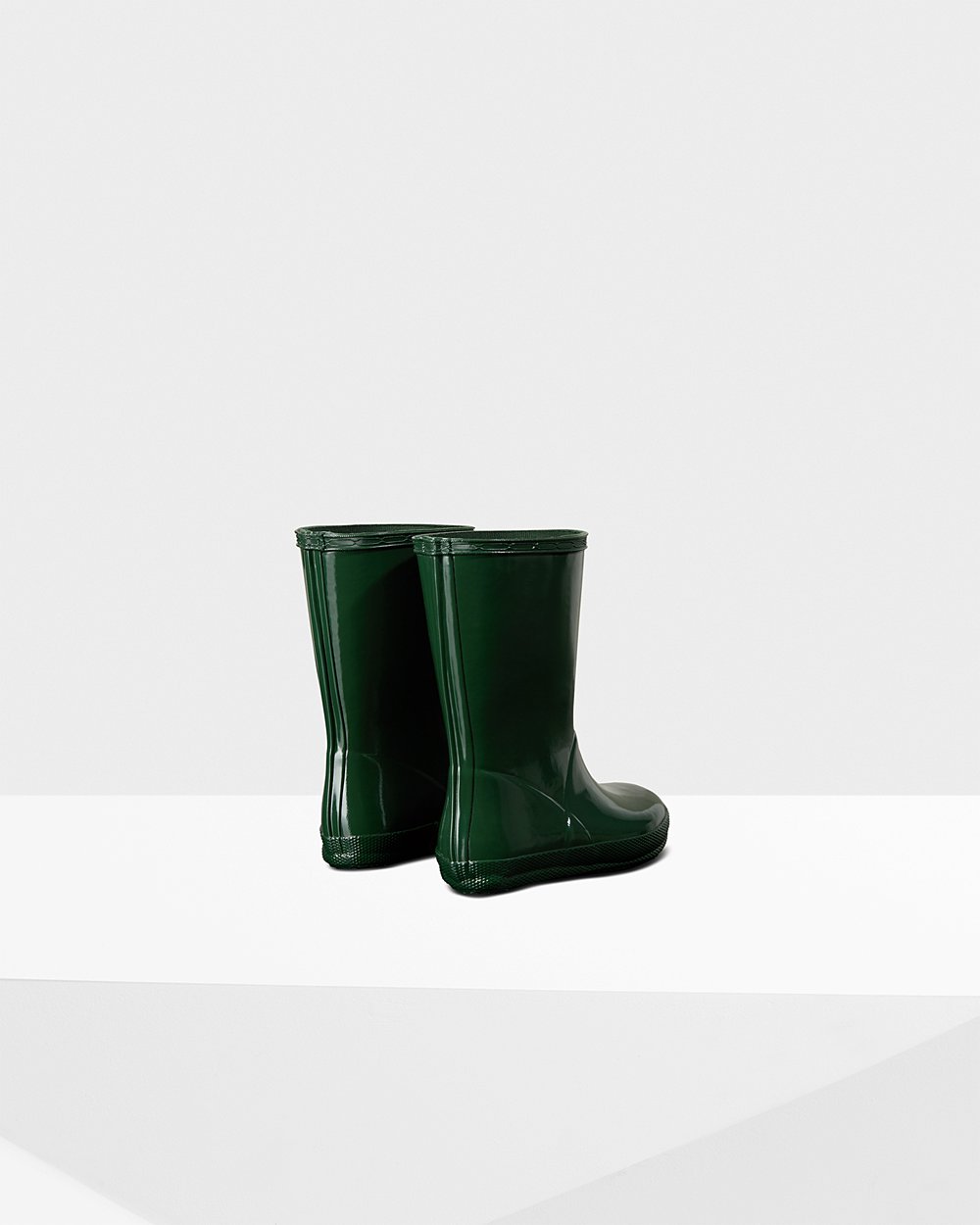 Kids Rain Boots - Hunter Original First Classic Gloss (05VUYKOLF) - Green